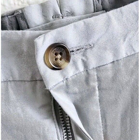 Proper Cloth Sondrio Grey Lightweight Stretch Chino Twill Slim Size 34 - Picture 8 of 9